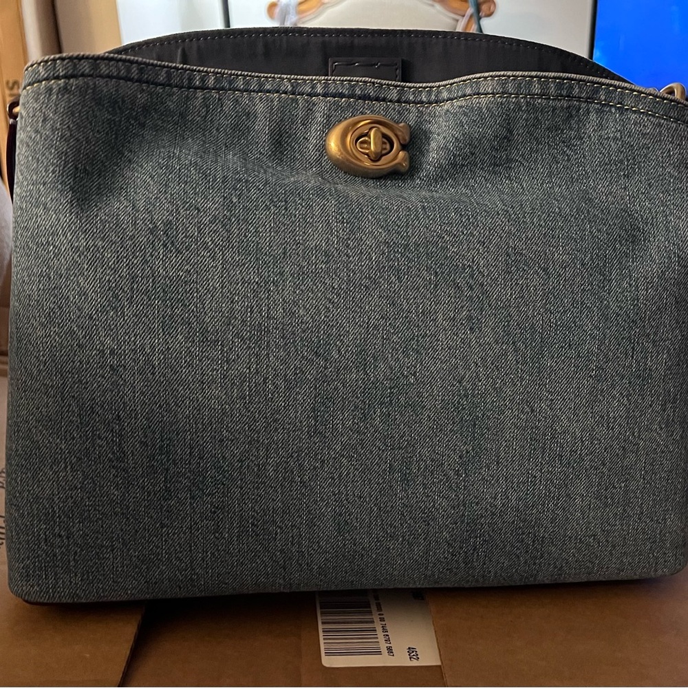 ***SOLD***Brand new, with tags, never used Coach Denim Willow Crossbody Bag.